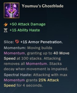 Youmuu's Ghostblade Wild Rift Item