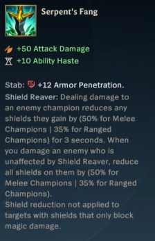 Serpent's Fang Wild Rift Item